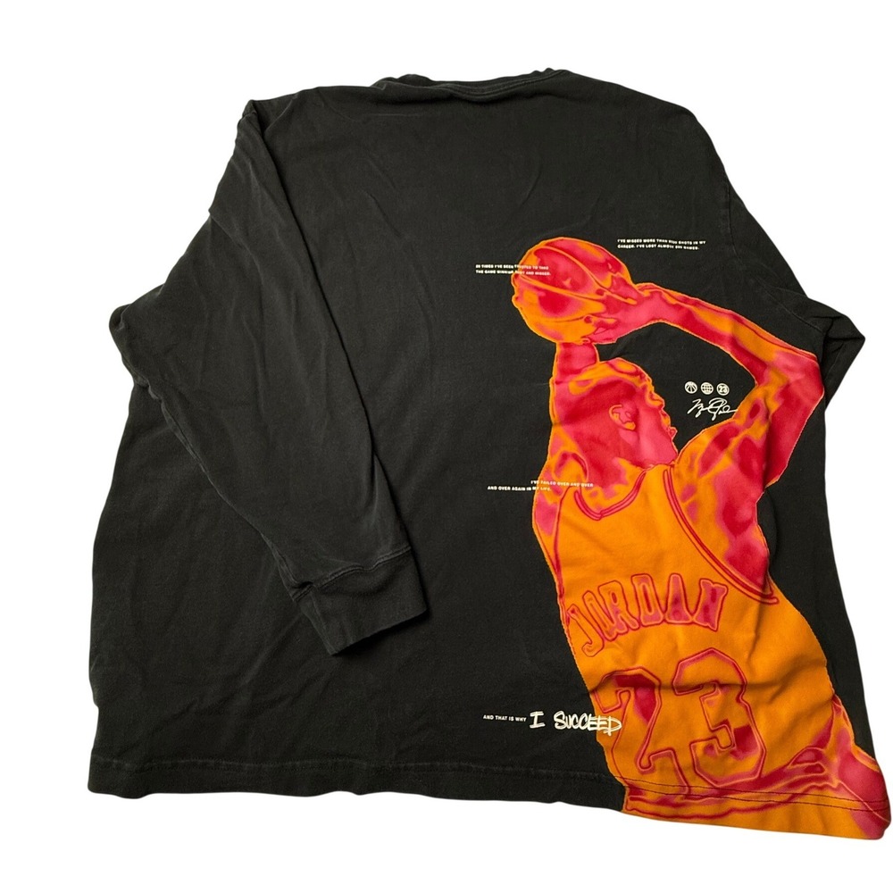Jordan Brand Mens XXL Black Long Sleeve T-Shirt Michael Jordan Heavyweight‎